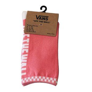 Vans Ladies Peach OFF THE WALL Crew Socks Size 7-10